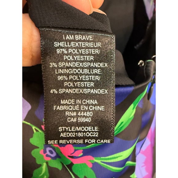 Women's AFRM Revolve Brand Floral Print Mini Dress Medium Blue Spring Summer - Picture 8 of 8